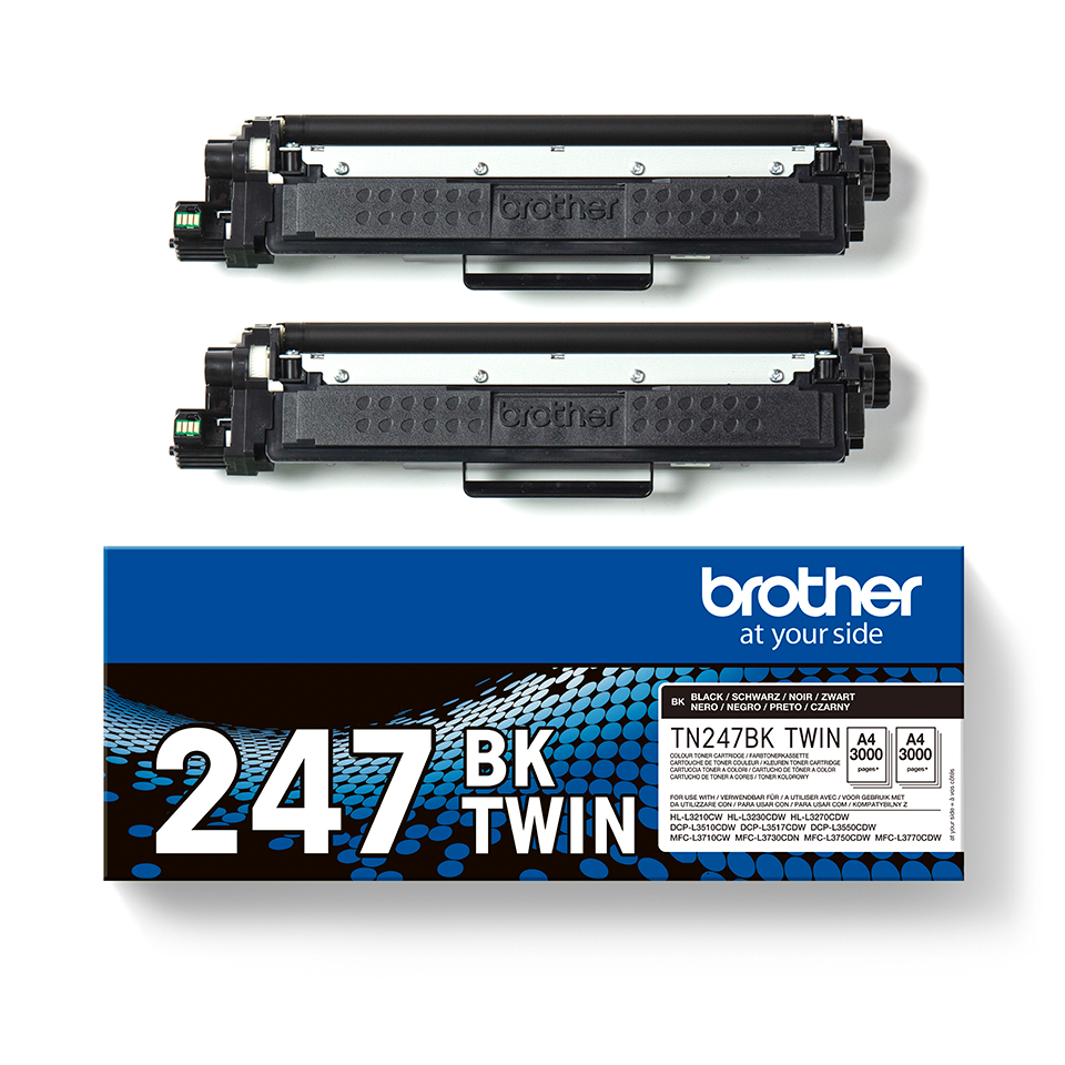 Toner TN247BK Brother DCPL3510CDW  black 2er Pack